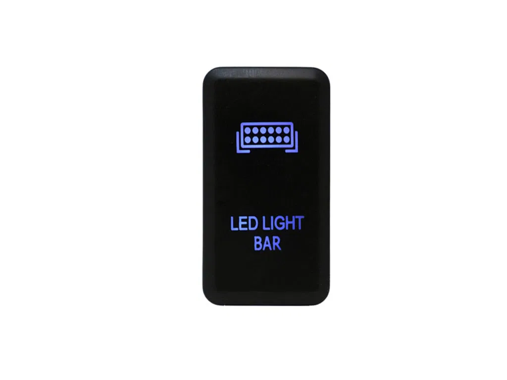 CR2394 – CALI RAISED Multi Purpose Switch, On-Off 12 Volt For LED Light Bar Rocker Rectangular Blue Illumination Blac...